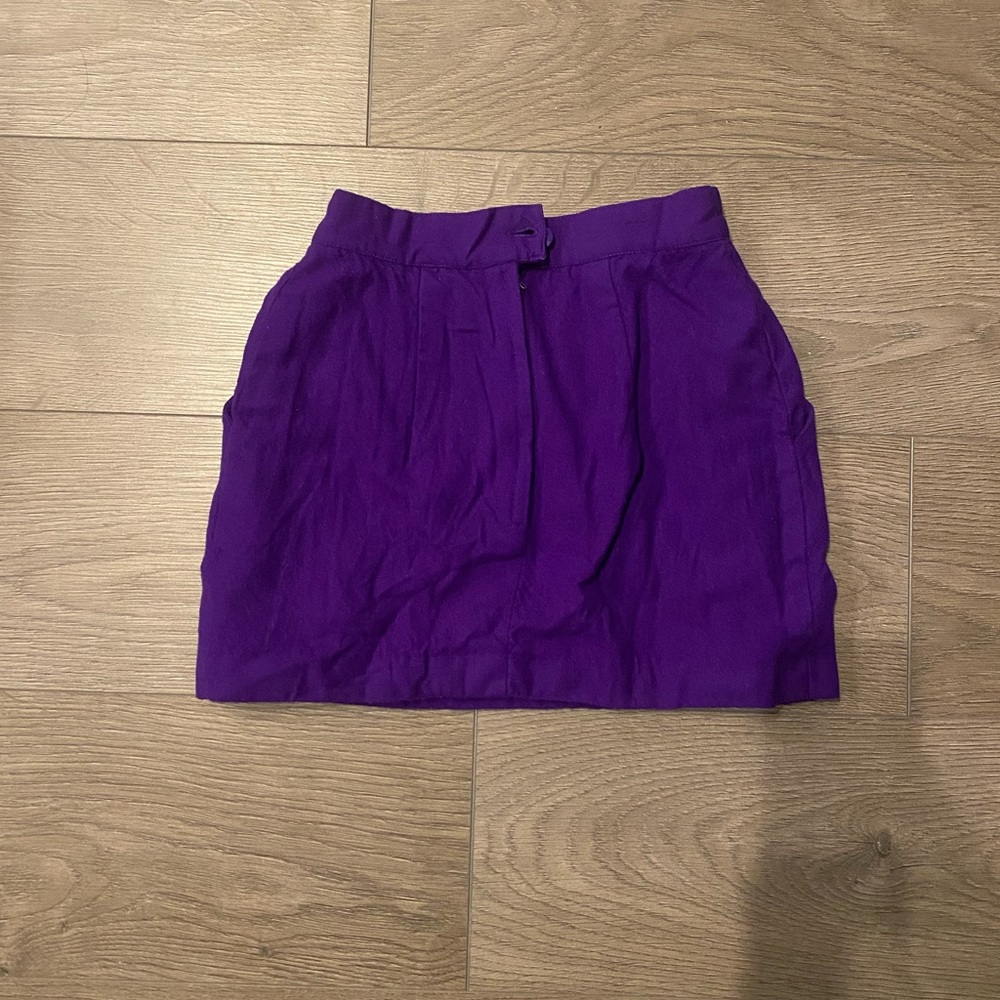 Purple 100% wool skirt xxs/xs